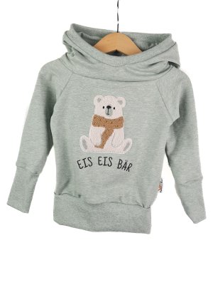 Hoodie Eisbär-Patch mint