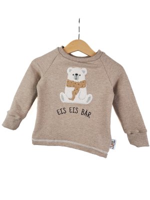 Langarmshirt Eisbär-Patch sand