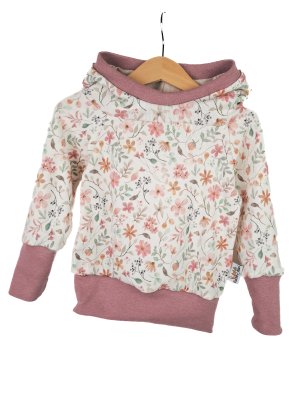 Hoodie Feinripp Blumenwiese