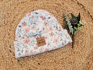 Hipster Beanie Feinripp Blumenwiese