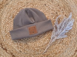 Hipster Beanie Feinripp taupe