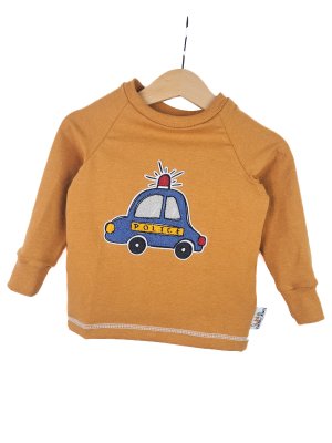 Langarmshirt Polizei-Patch senfgelb
