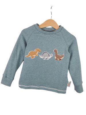 Langarmshirt Dinolieblinge-Patch altmint