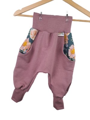 Indi Sweat Pumphose altrosa meliert mit Rosenzauber petrol