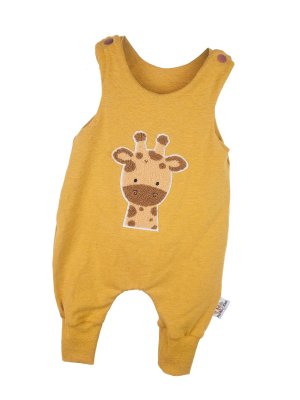 Strampler Giraffenkopf-Patch curry