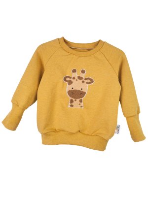 Pullover Giraffenkopf-Patch curry