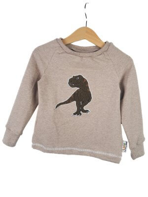 Langarmshirt T-Rex-Patch khaki/sand