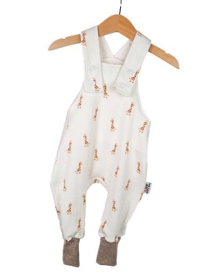 Latzhose Feinripp Giraffe