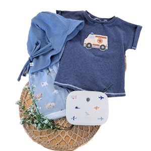 Krankenwagen Patch blau Outfit