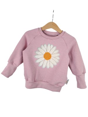 Pullover Gänseblümchen-Patch rosa