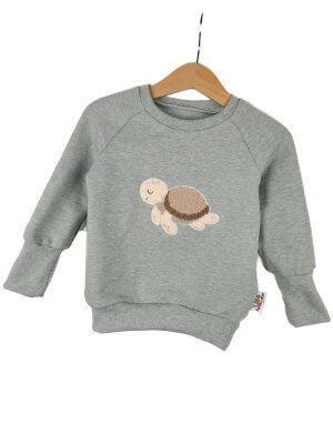 Pullover Schildkröte-Patch mint