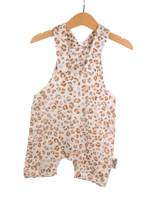 Latzhose kurz Musselin Leo creme