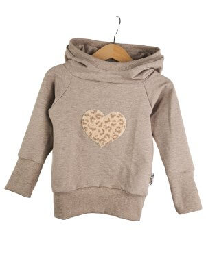 Hoodie Leo Herz- Patch sand