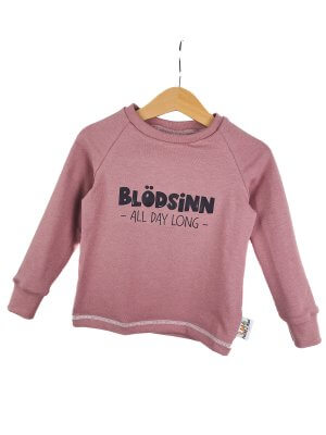 Langarmshirt Blödsinn all Day long-Patch rosa