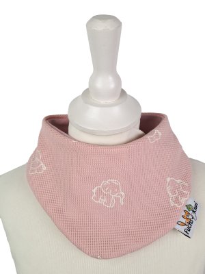 Halstuch Waffel Elefanten rosa