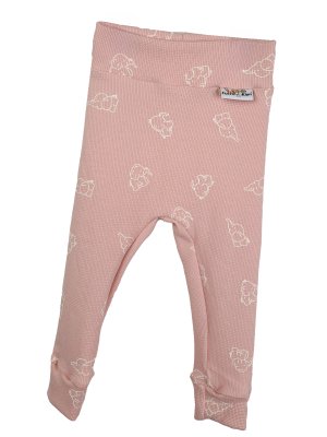 Leggings Waffel Elefanten rosa