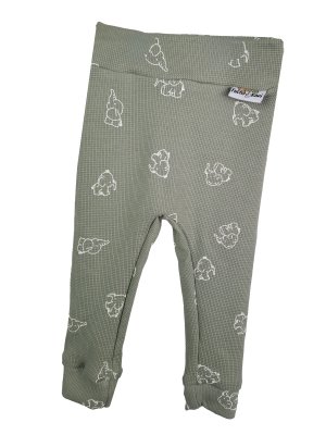 Leggings Waffel Elefanten altmint