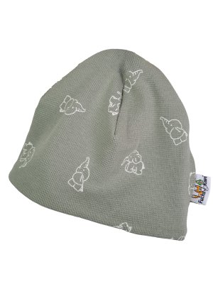 Beanie Waffel Elefanten altmint