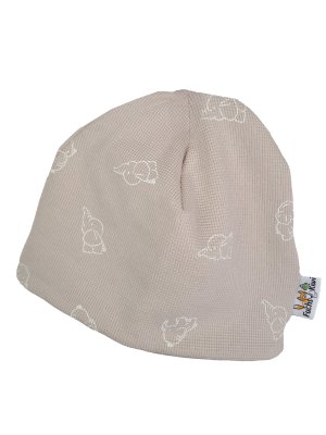 Beanie Waffel Elefanten sand