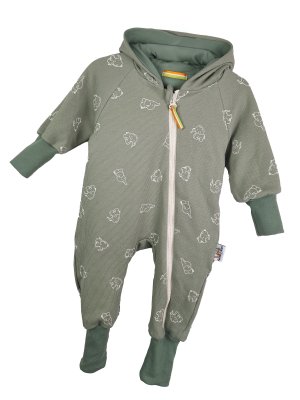 Sweatoverall Waffel Elefanten altmint