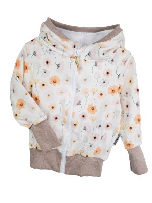 Sweatjacke Sommerblumen pastell