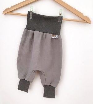 Pumphose Musselin grau 80-86
