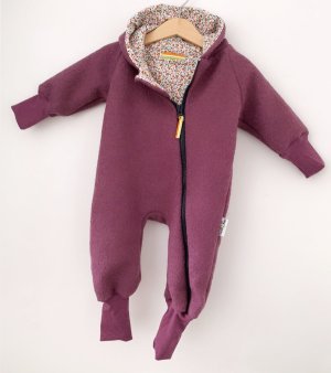 Walkoverall Walk Flieder mit Blümchen flieder 86/92