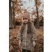 Jacke aus Fleece Blumen sand