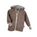 Walkjacke braun meliert mit Winterzauber