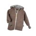 Walkjacke braun meliert mit Winterzauber
