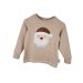 Langarmshirt Weihnachtsmann-Patch sand