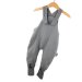 Latzhose Musselin grau