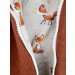 Walkmantel rost mit Fuchsi creme