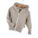Sweatjacke Streifen beige