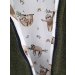 Walkjacke moosgrün meliert mit Faultierliebe