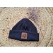 Hipster Beanie Feinripp dunkelblau 46-48