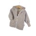 Walkjacke sand meliert mit Fuchsi creme