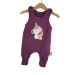 Strampler Einhornkopf-Patch flieder 56