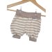 Kurze Hose Feinripp Streifen beige 74/80