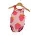 Sommerstrampler Musselin Erdbeeren