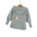 Sweatjacke mit Patch HAPPY mint meliert