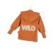 Sweatjacke mit Patch WILD rost meliert