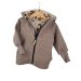 Walkjacke braun meliert mit Stacheldieb