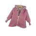 Walkmantel altrosa mit Streifen mauve