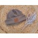 Hipster Beanie Feinripp taupe 56-60