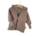 Walkjacke braun meliert mit Streifen braun