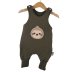 Strampler Faultier-Patch khaki