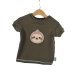 T-Shirt Faultier-Patch khaki