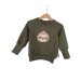 Pullover Faultier-Patch khaki 86/92 