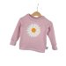 Langarmshirt Gänseblümchen-Patch rosa